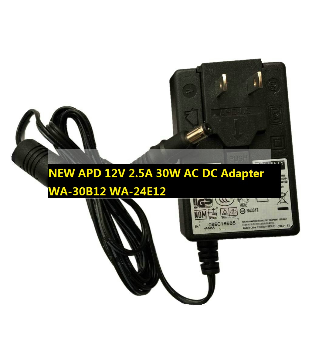 100% Brand New & High Quality APD 12V 2.5A 30W AC Adapter WA-30B12 WA-24E12 Power Supply 100% Brand New & High Quality APD 12V 2.5A 30W AC Adapter WA-30B12 WA-24E12 Power Supply